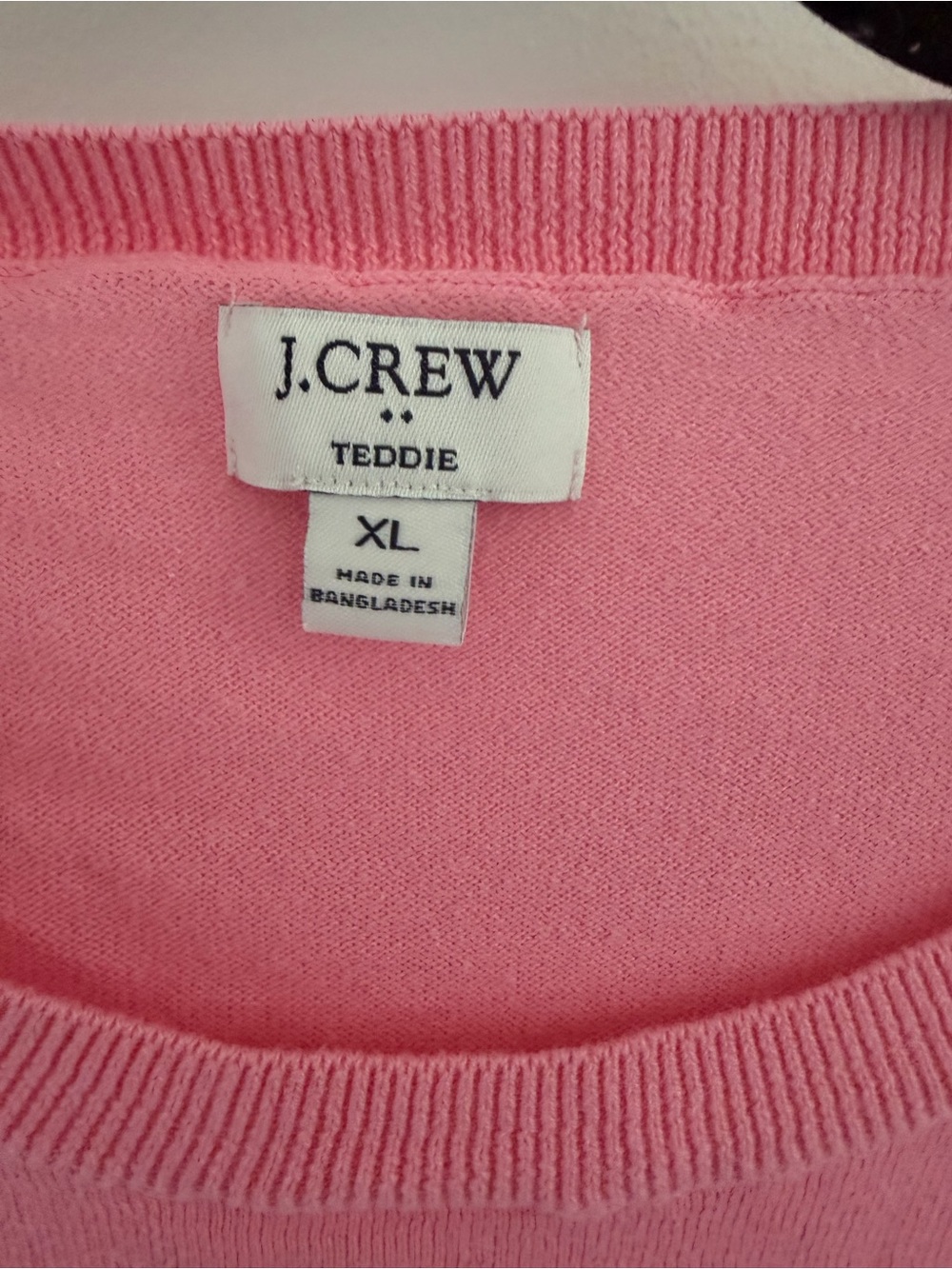 J.Crew Peach Teddie Lightweight Cotton Crewneck Sweater - Picture 2 of 4